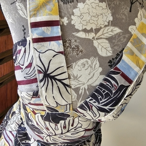 H&M colorful metallic palm leaf backless dress Sz. 8 - Picture 2 of 11